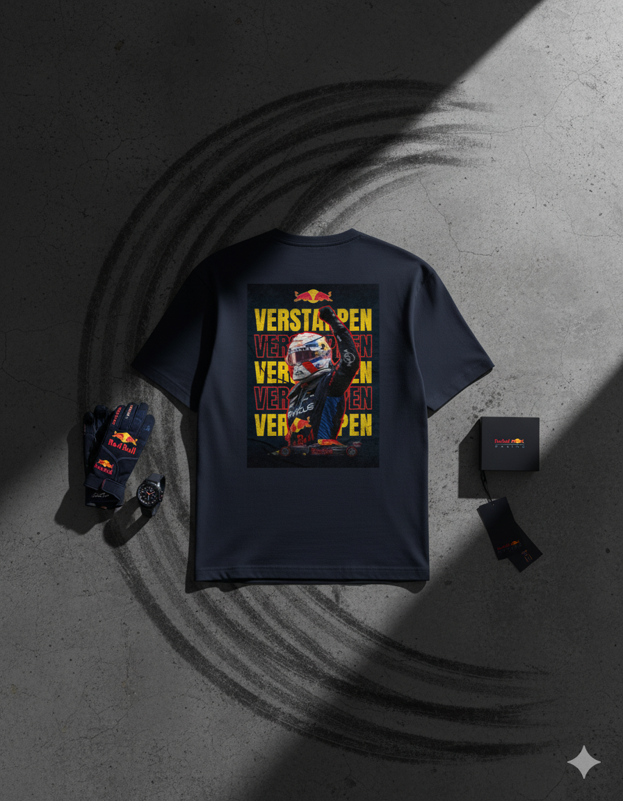 Max Velocity: Red Bull Navy Graphic Tee (Dual Print)