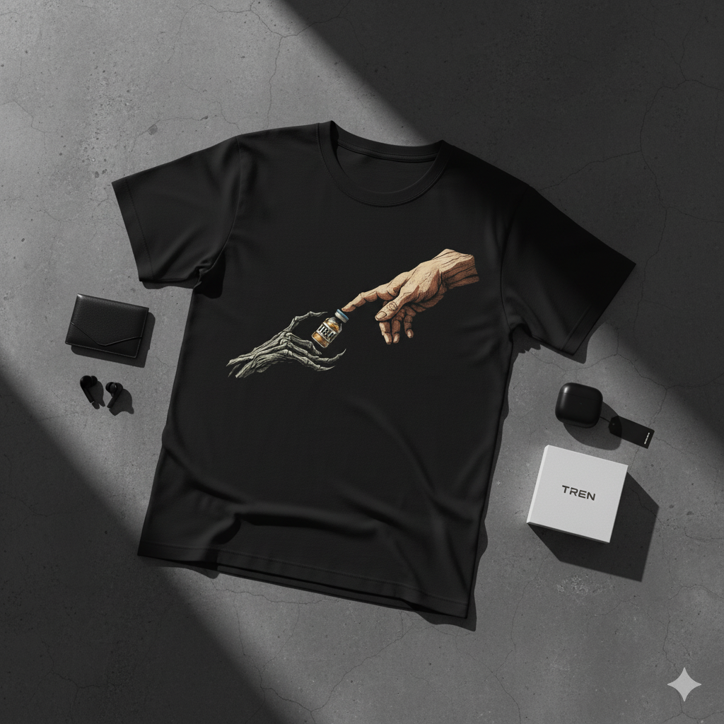 The 'Tren Anabolic' Tee: Premium 180 GSM Cotton T-Shirt