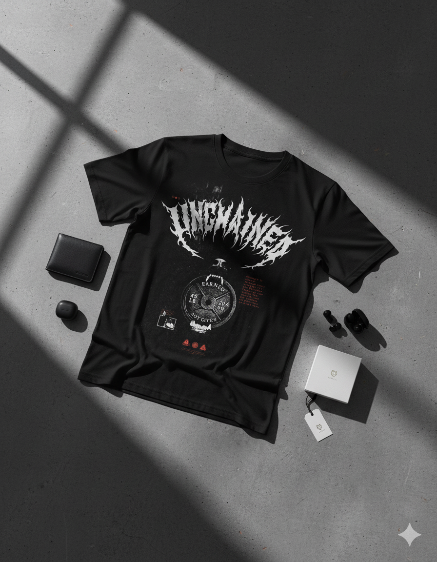 Unleashed Strength: UNCHAINED Bull Graphic Tee