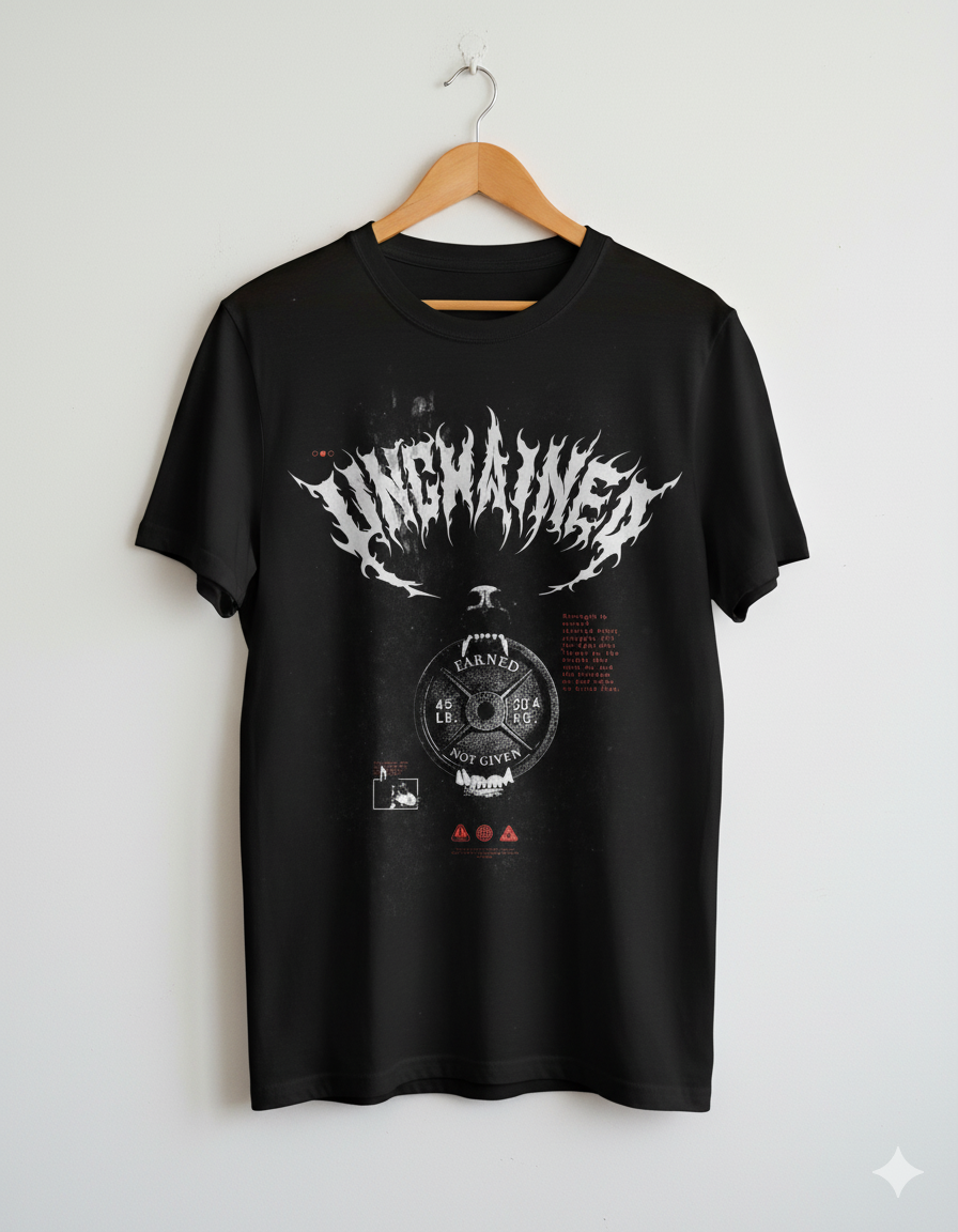 Unleashed Strength: UNCHAINED Bull Graphic Tee