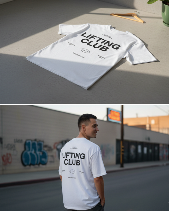 LIFTING CLUB (Back Print) - Premium 180 GSM Oversized T-Shirt